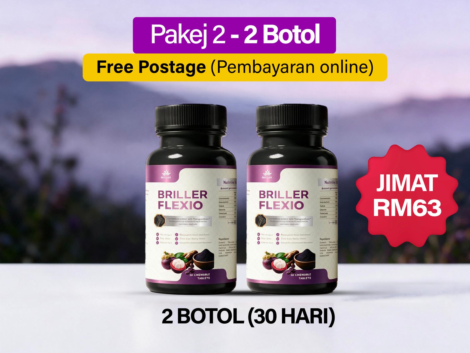 Pakej 2 Briller Flexio 2 botol